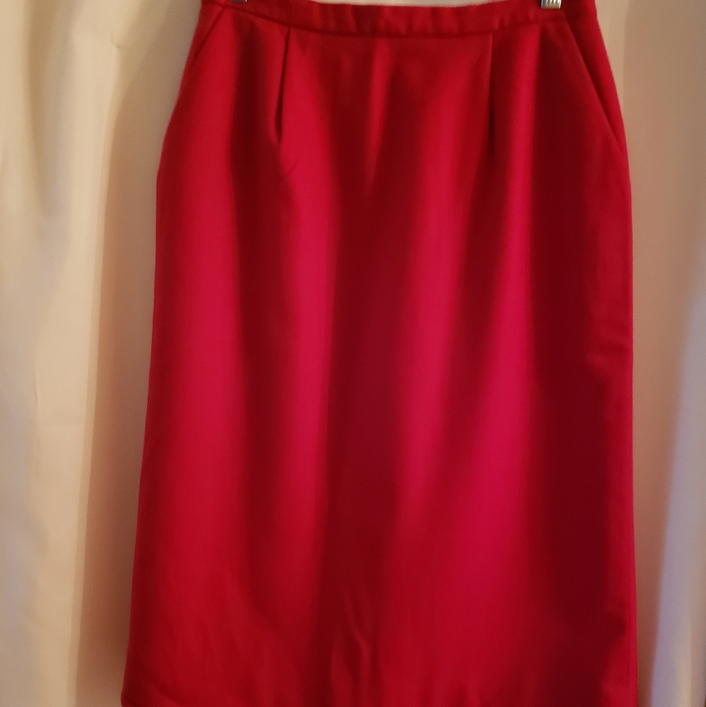 Original Pendleton Classic Red Virgin Wool Skirt - image 1